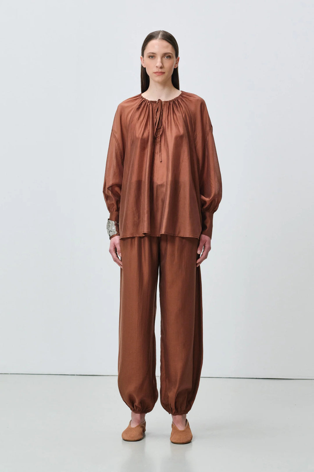 Devotion Twins SILKSTONE Pants Lyocell Brown 026.403G