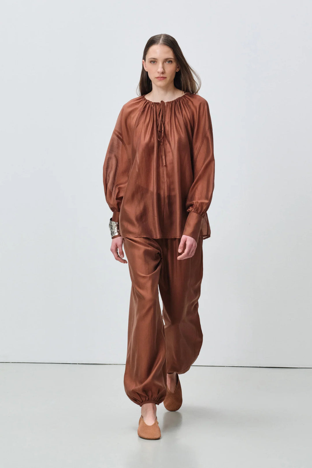Devotion Twins SILKSTONE Pants Lyocell Brown 026.403G