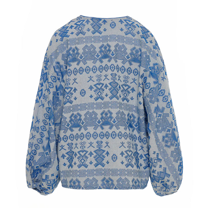 Devotion Twins WILDWOOD Blouse Jacquard Blue 026.022G