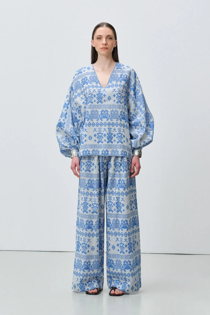 Devotion Twins LUMEN Pants Jacquard Blue 026.409G