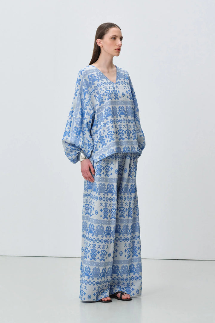 Devotion Twins LUMEN Pants Jacquard Blue 026.409G