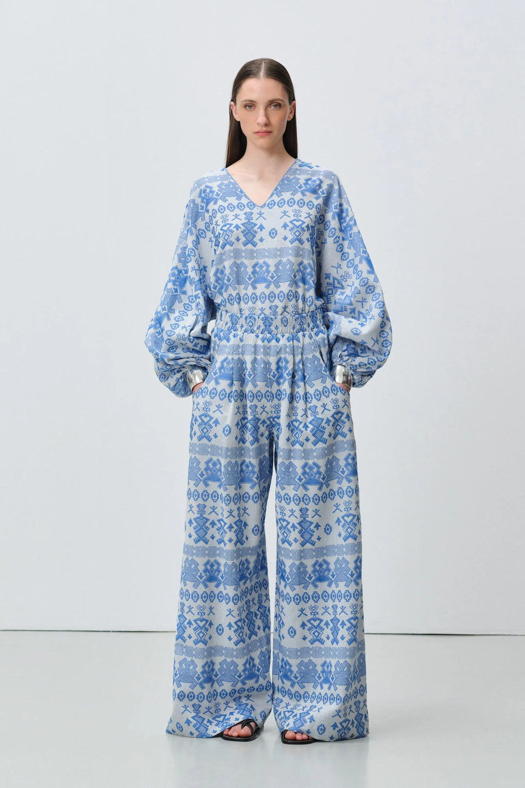 Devotion Twins LUMEN Pants Jacquard Blue 026.409G