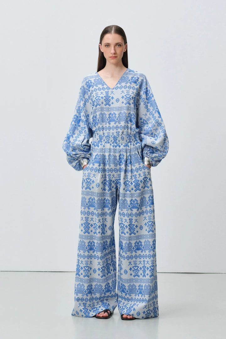 Devotion Twins LUMEN Pants Jacquard Blue 026.409G