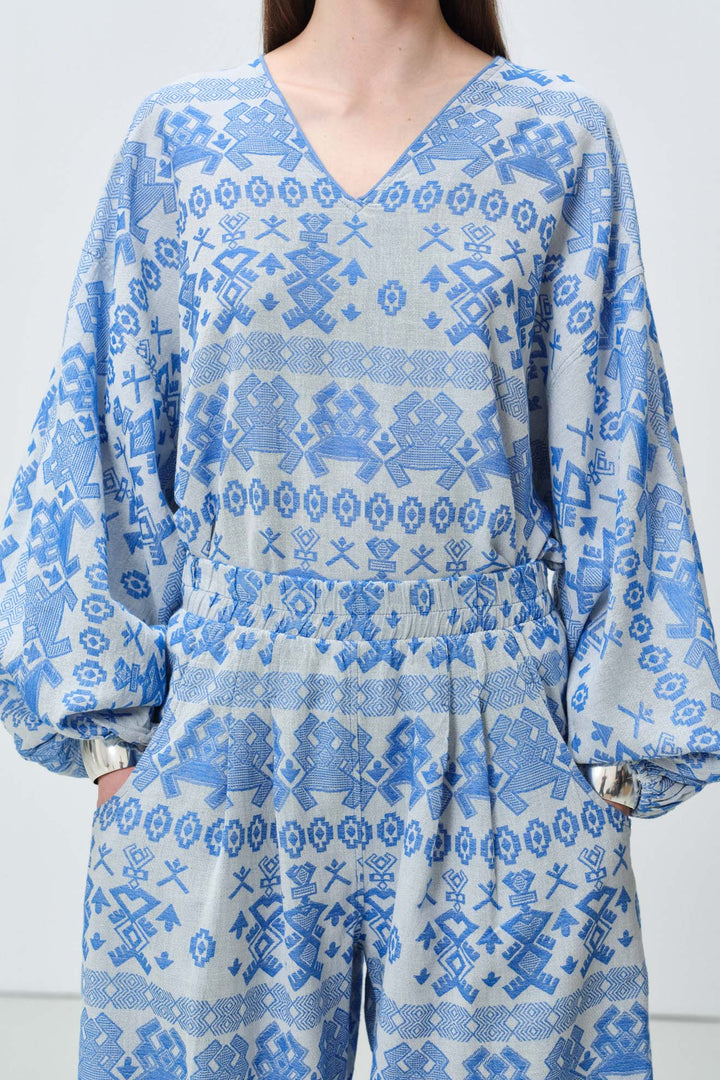 Devotion Twins LUMEN Pants Jacquard Blue 026.409G