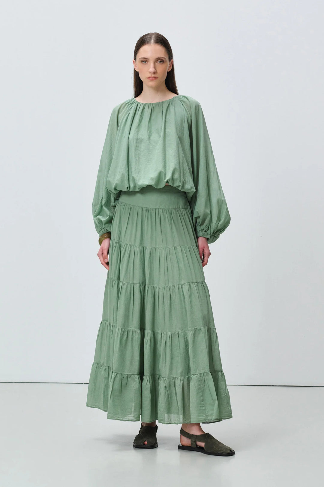 Devotion Twins SAGE Skirt Voile Green 026.509G