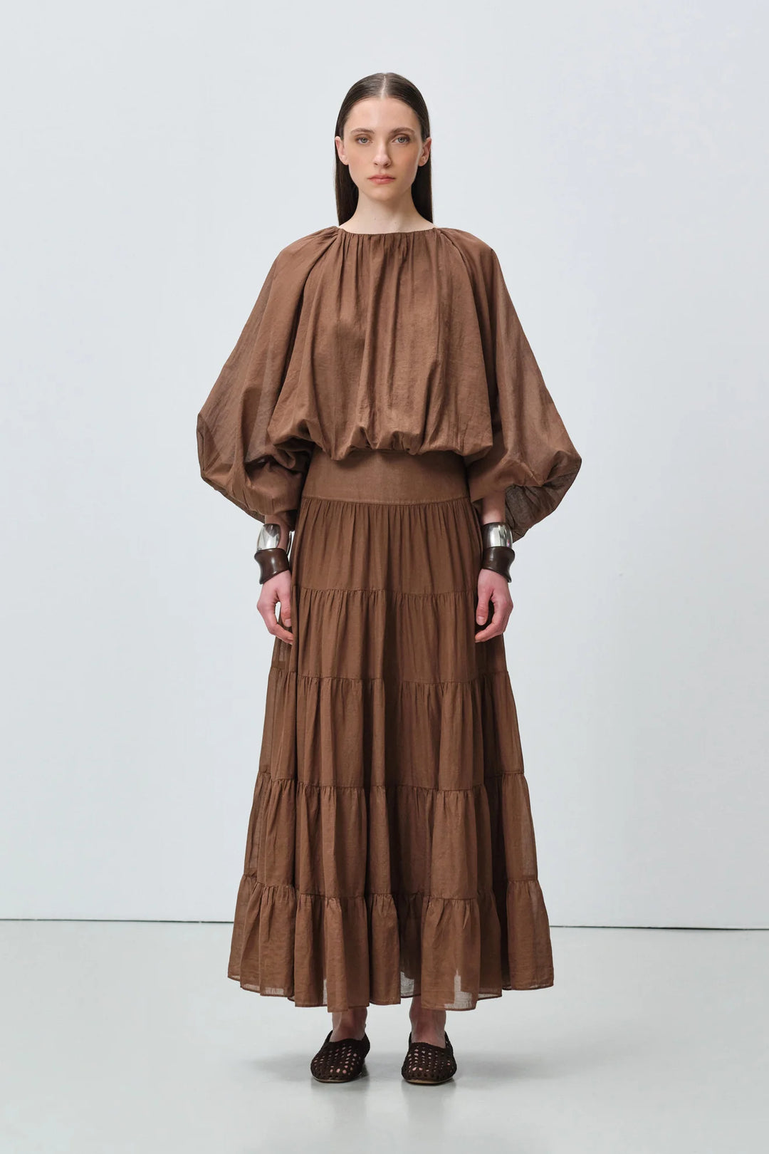 Devotion Twins SAGE Skirt Voile Brown 026.509G