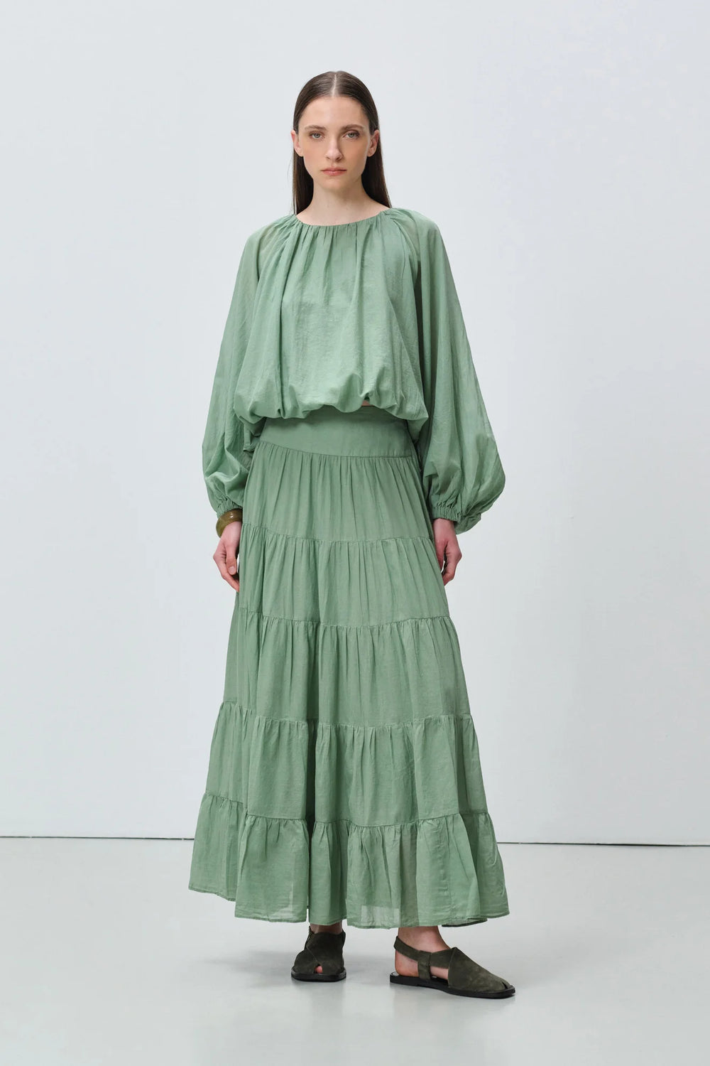 Devotion Twins WILLOW Blouse Voile Green 026.026G
