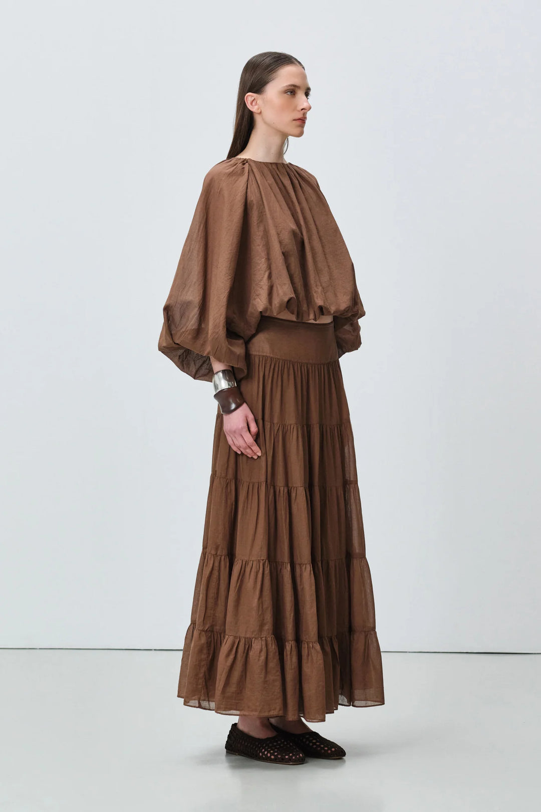 Devotion Twins SAGE Skirt Voile Brown 026.509G
