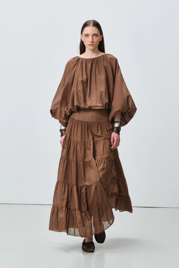 Devotion Twins WILLOW Blouse Voile Brown 026.026G