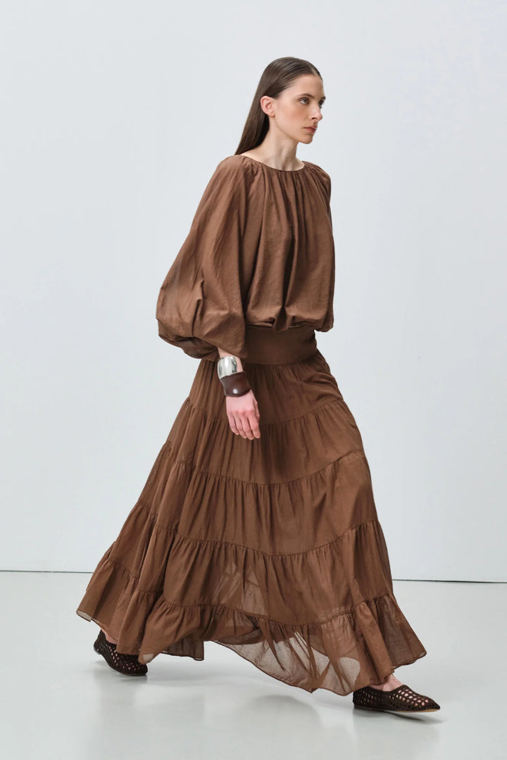 Devotion Twins WILLOW Blouse Voile Brown 026.026G