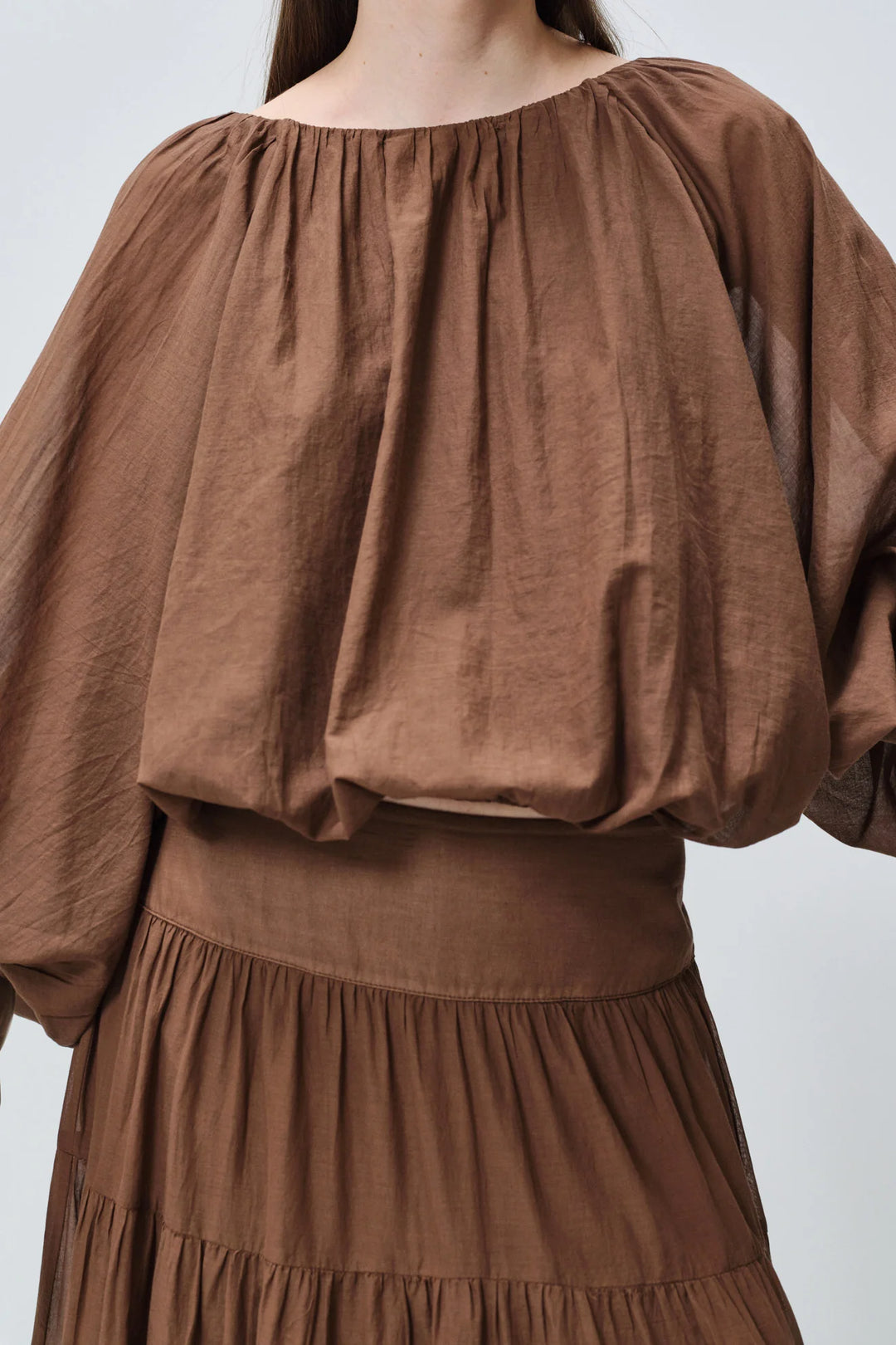 Devotion Twins WILLOW Blouse Voile Brown 026.026G