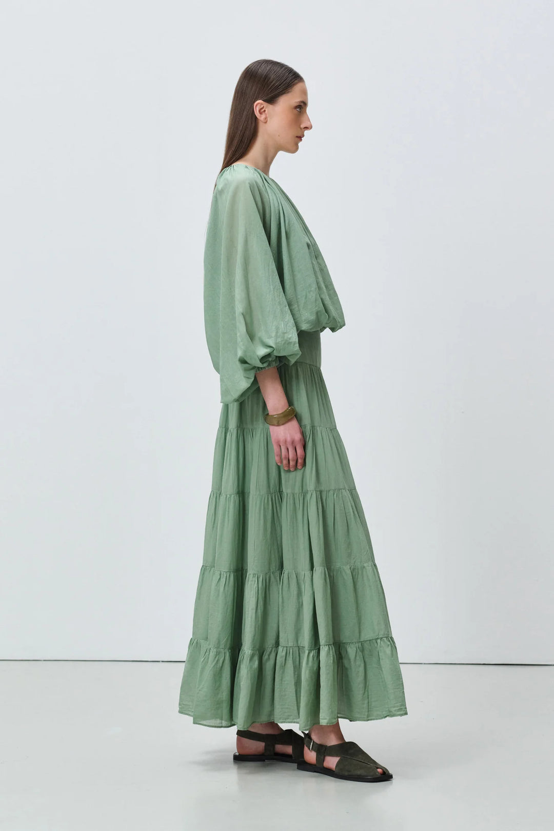 Devotion Twins SAGE Skirt Voile Green 026.509G