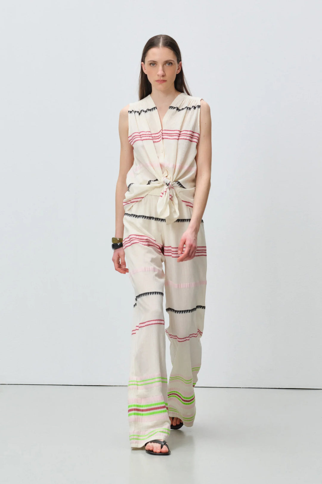 Devotion Twins VELOURA Pants Jacquard Off White 026.423G