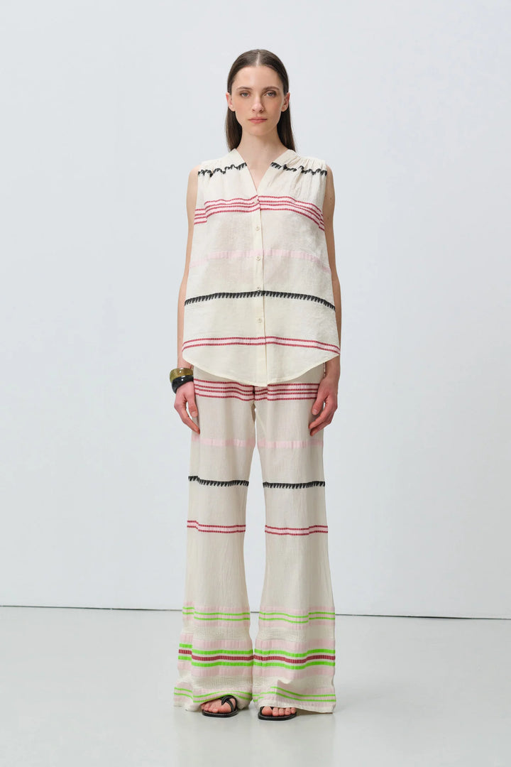 Devotion Twins VELOURA Pants Jacquard Off White 026.423G