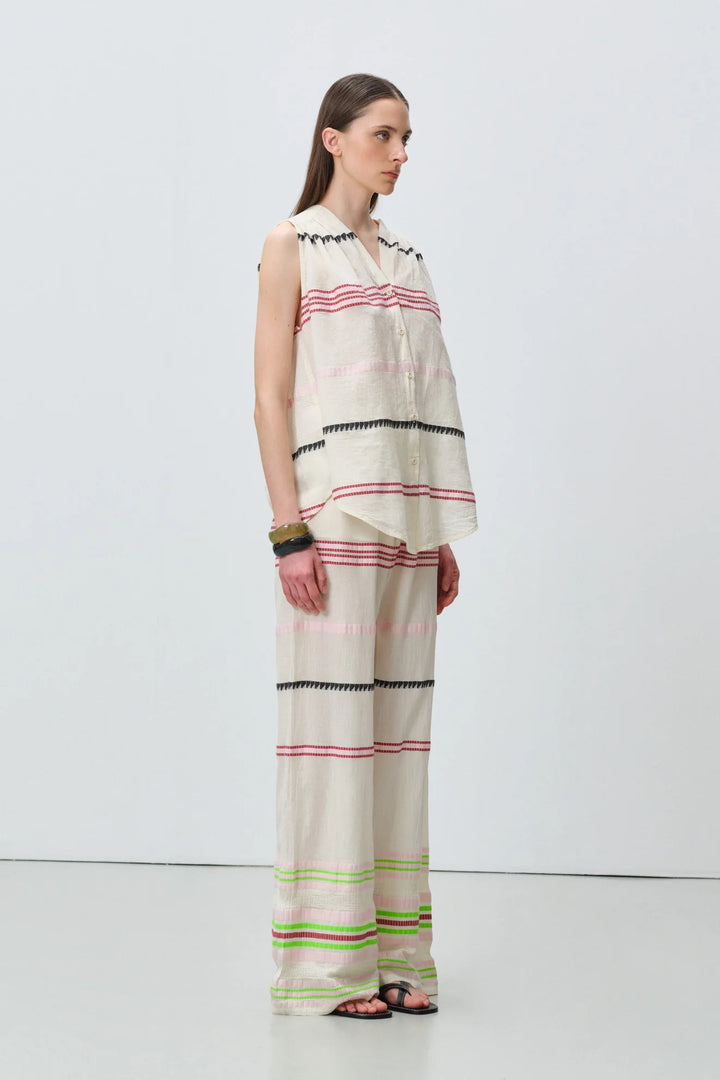 Devotion Twins VELOURA Pants Jacquard Off White 026.423G