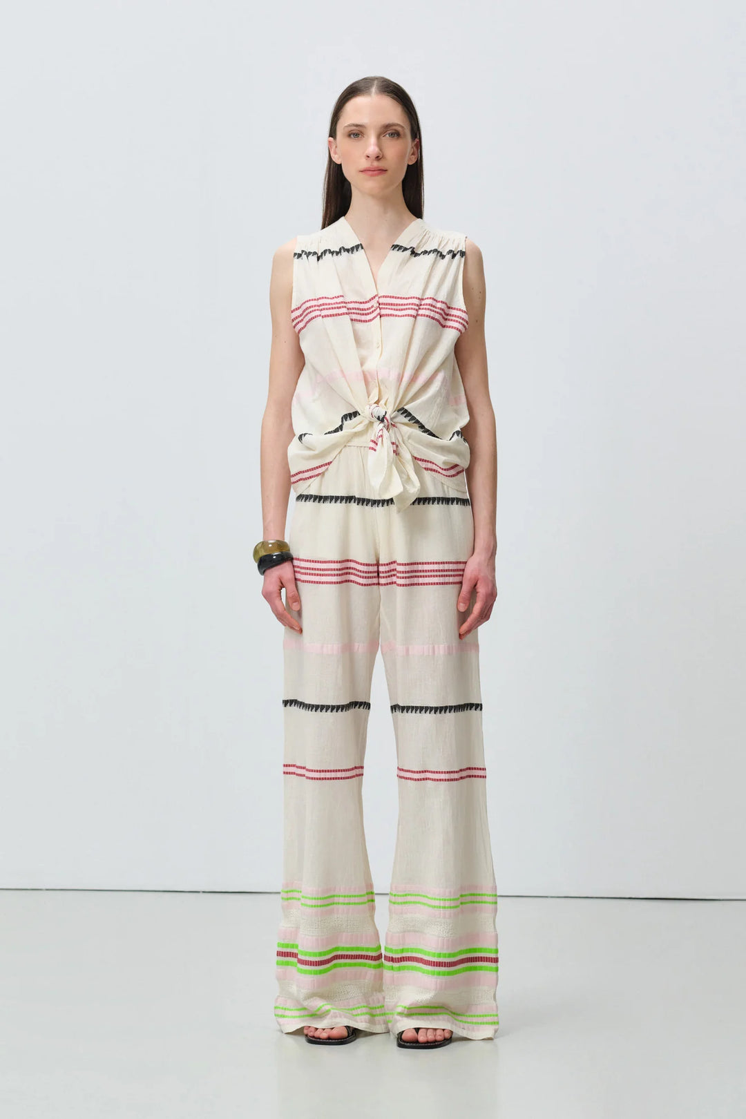 Devotion Twins VELOURA Pants Jacquard Off White 026.423G