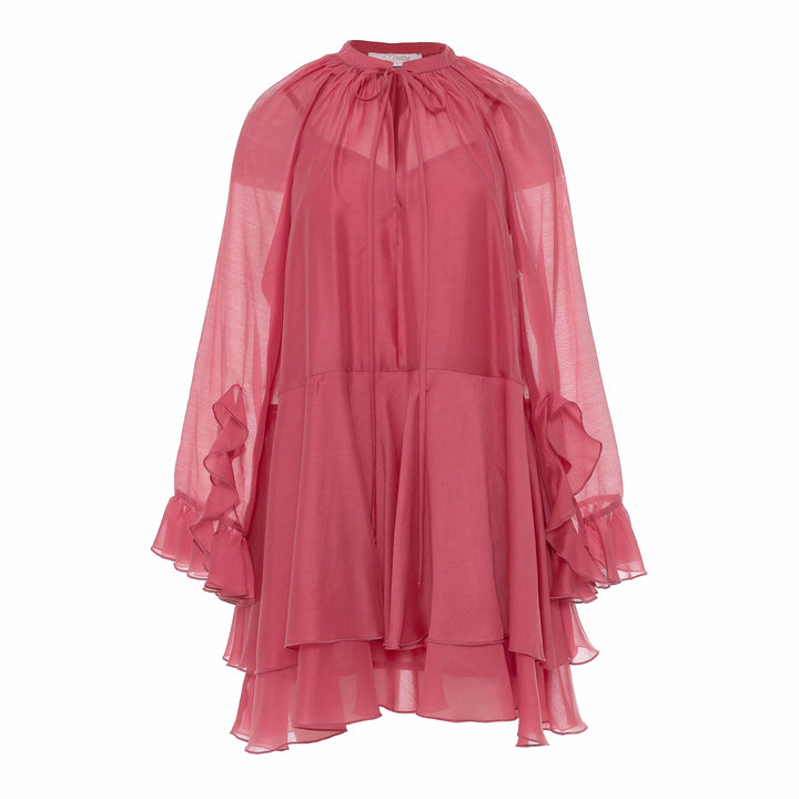 Devotion Twins SHEEN Dress Ruffle Lyocell Rosewine 026.305G