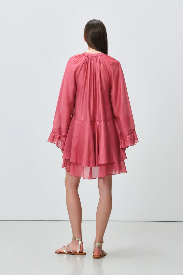 Devotion Twins SHEEN Dress Ruffle Lyocell Rosewine 026.305G