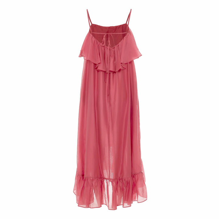 Devotion Twins AURA Dress With Ruffle Lyocell Rosewine 026.307G