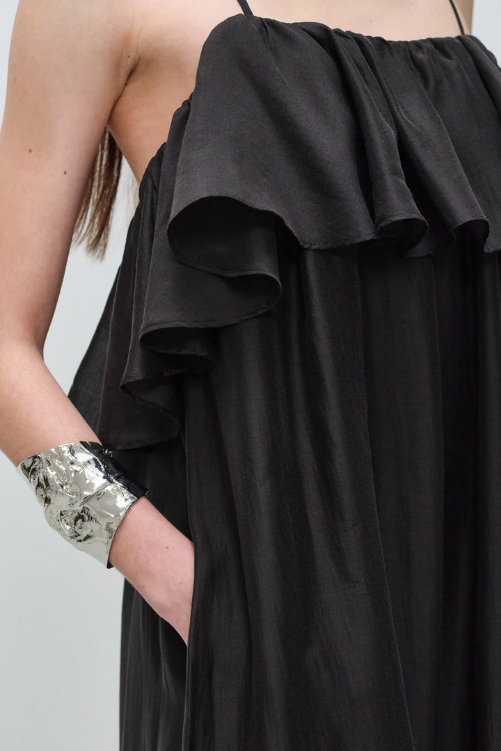 Devotion Twins AURA Dress With Ruffle Lyocell Black 026.307G