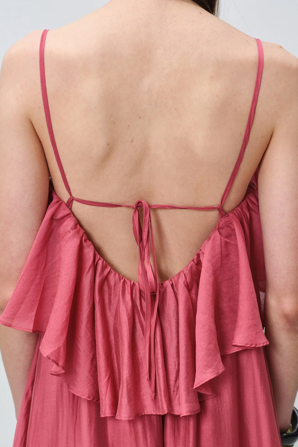 Devotion Twins AURA Dress With Ruffle Lyocell Rosewine 026.307G