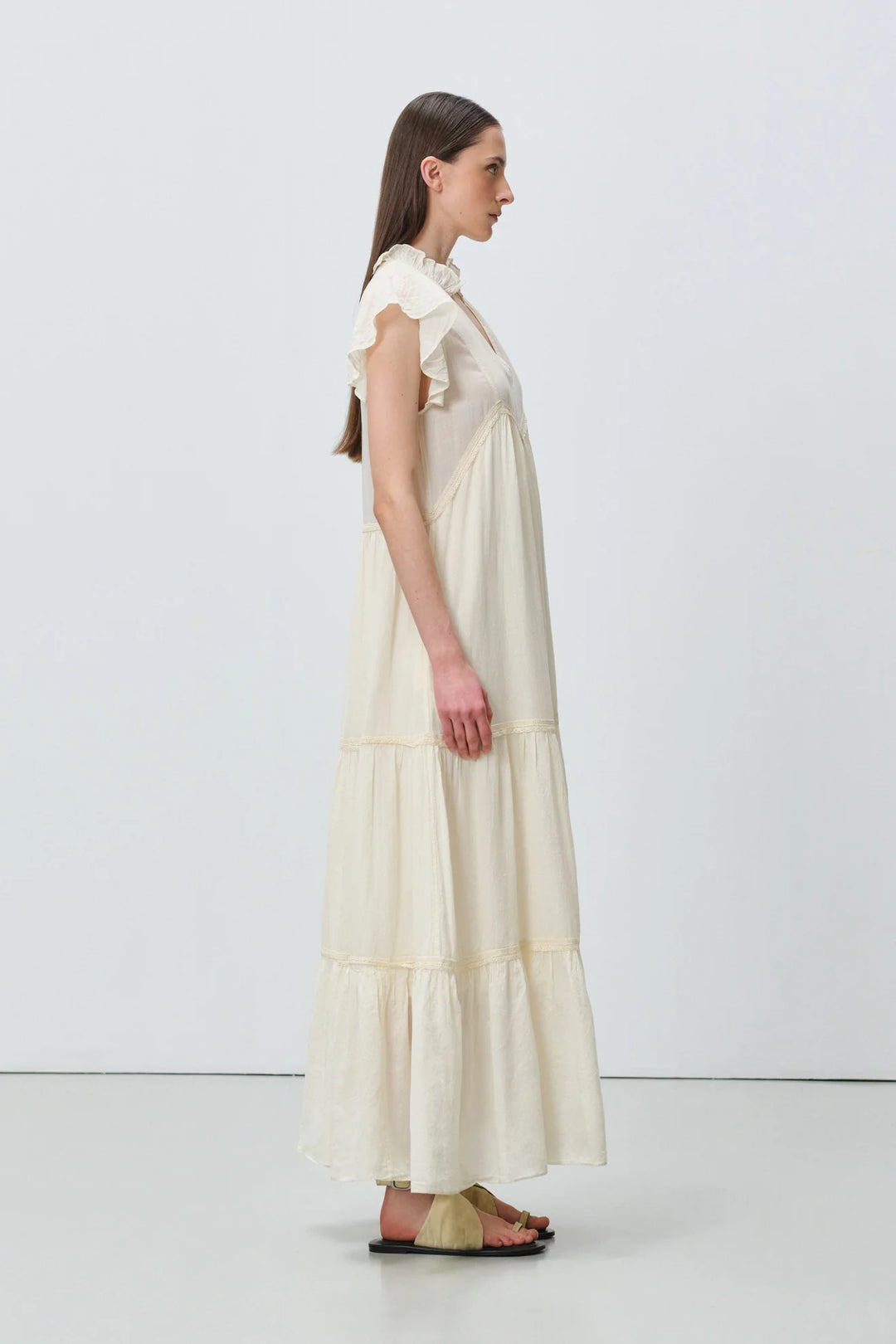 Devotion Twins REVERIE Dress With Lace Gaze Off White 026.308G