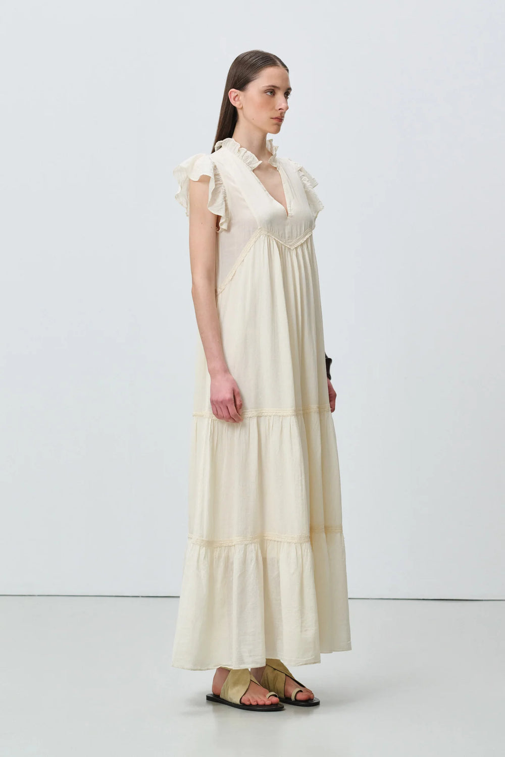 Devotion Twins REVERIE Dress With Lace Gaze Off White 026.308G