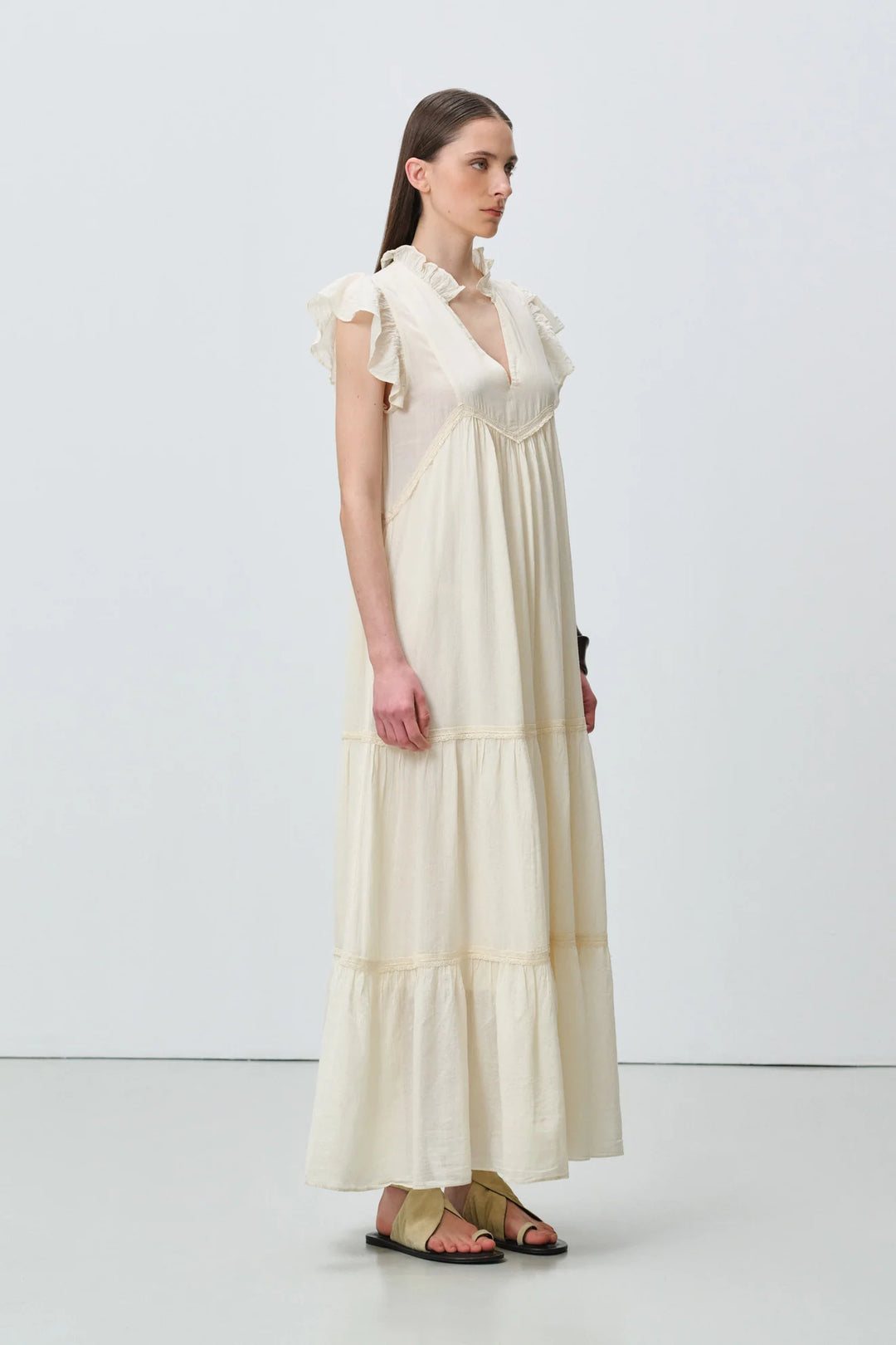 Devotion Twins REVERIE Dress With Lace Gaze Off White 026.308G
