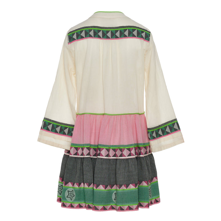 Devotion Twins ELLA 3 Dress Jacquard Green/Pink 026.333G