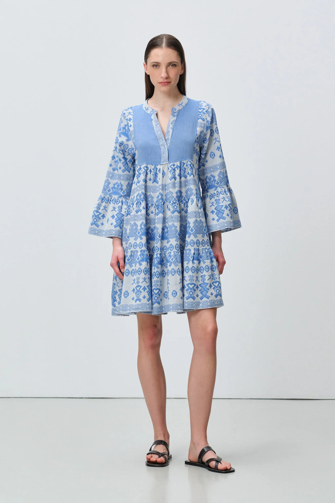 Devotion Twins ELLA 1 Dress Jacquard Blue 026.335G