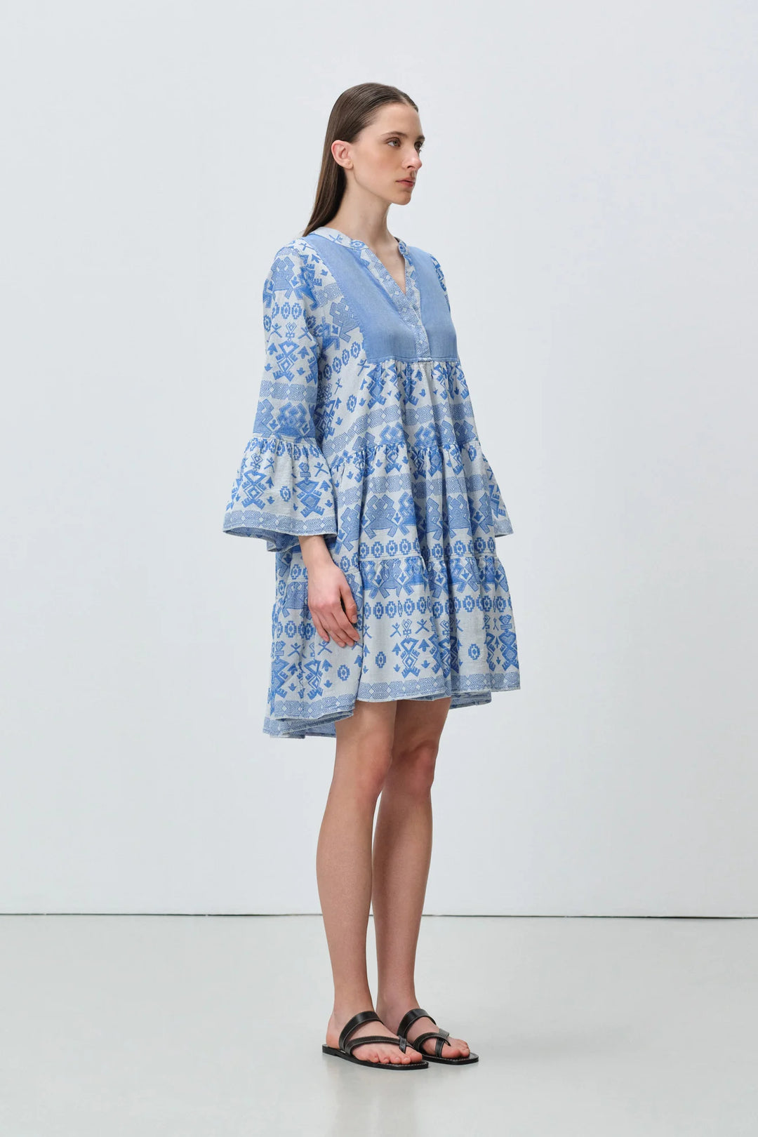 Devotion Twins ELLA 1 Dress Jacquard Blue 026.335G