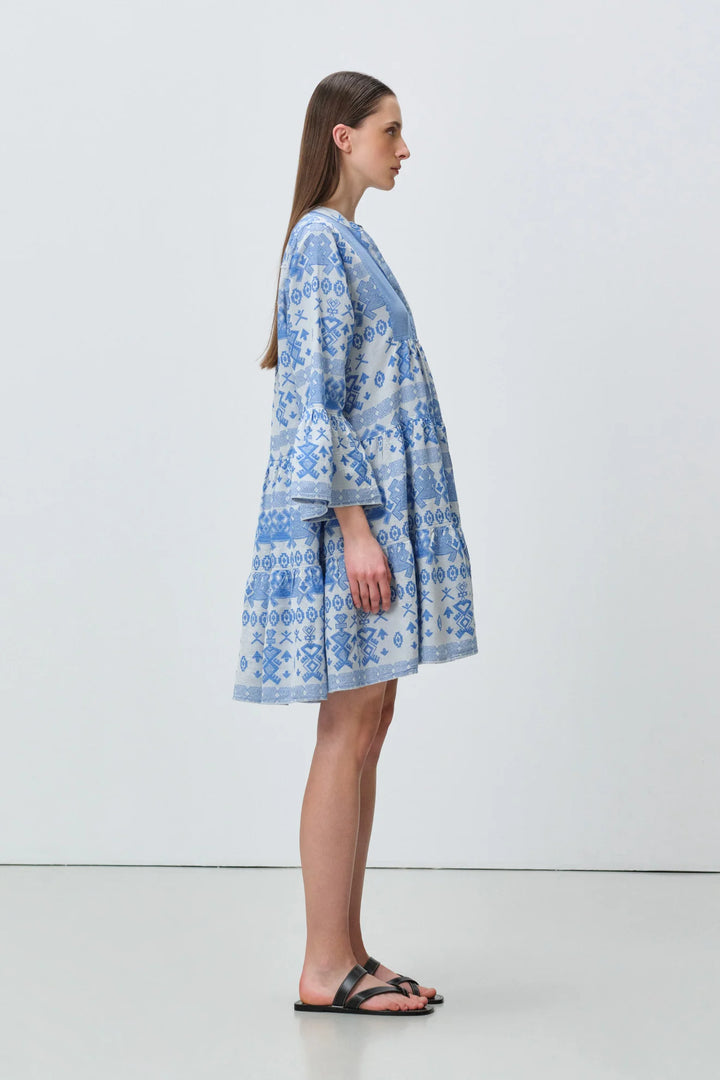 Devotion Twins ELLA 1 Dress Jacquard Blue 026.335G