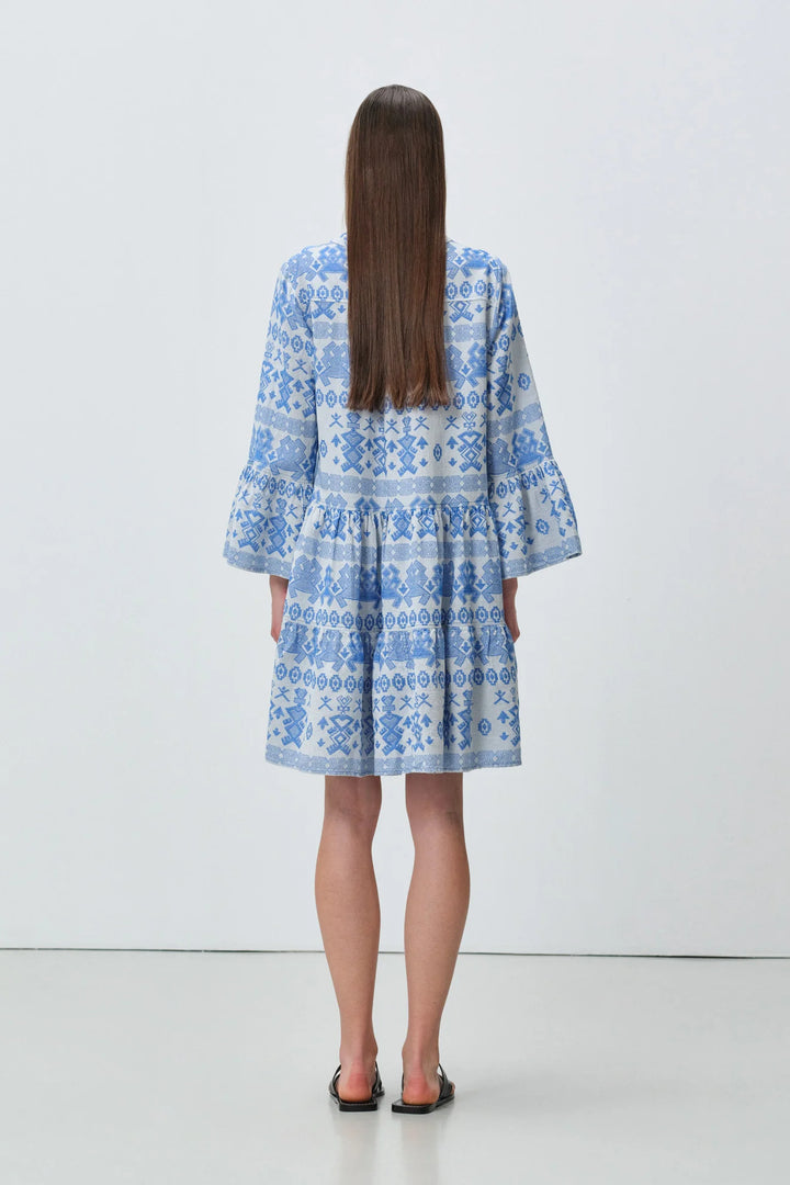 Devotion Twins ELLA 1 Dress Jacquard Blue 026.335G