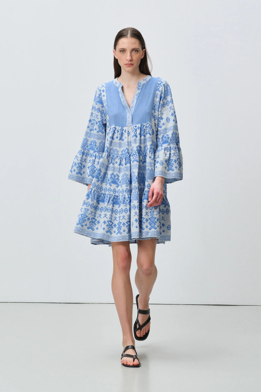 Devotion Twins ELLA 1 Dress Jacquard Blue 026.335G