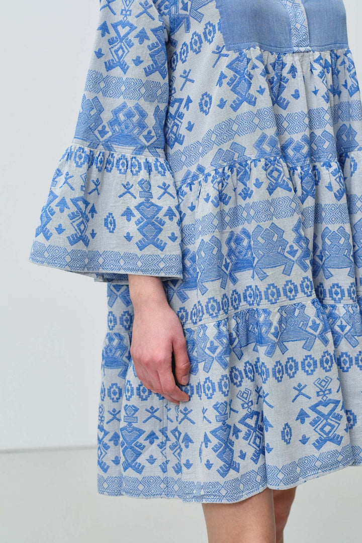 Devotion Twins ELLA 1 Dress Jacquard Blue 026.335G