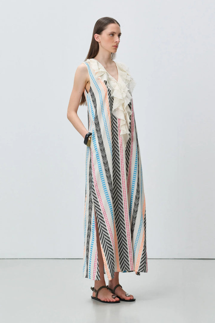 Devotion Twins  FLORENZA Dress Ruffle Jacquard Multicolor 026.380G