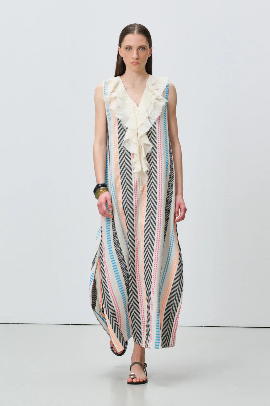 Devotion Twins  FLORENZA Dress Ruffle Jacquard Multicolor 026.380G