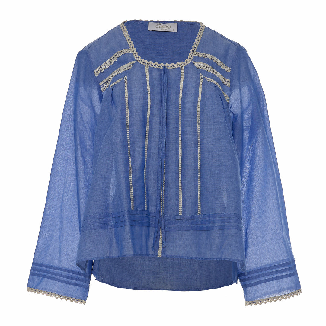 Devotion Twins SWAY Blouse with Lace Light Blue 026.002G