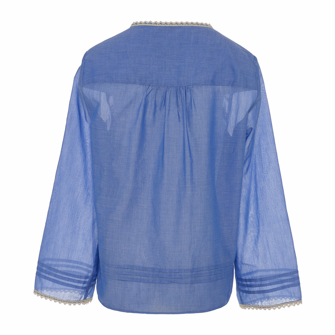 Devotion Twins SWAY Blouse with Lace Light Blue 026.002G