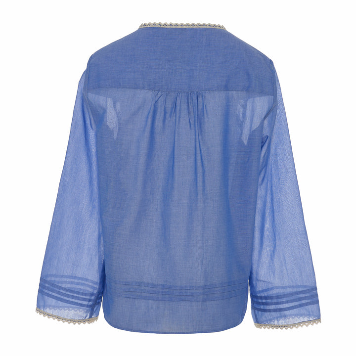Devotion Twins SWAY Blouse with Lace Light Blue 026.002G