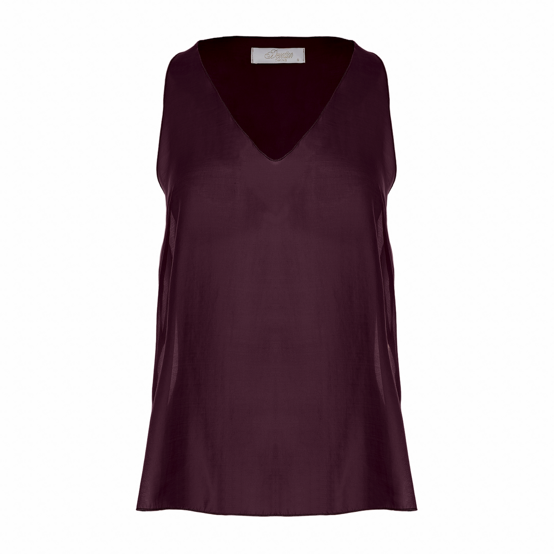 Devotion Twins LUSTER grena mouwloze top 026.007G