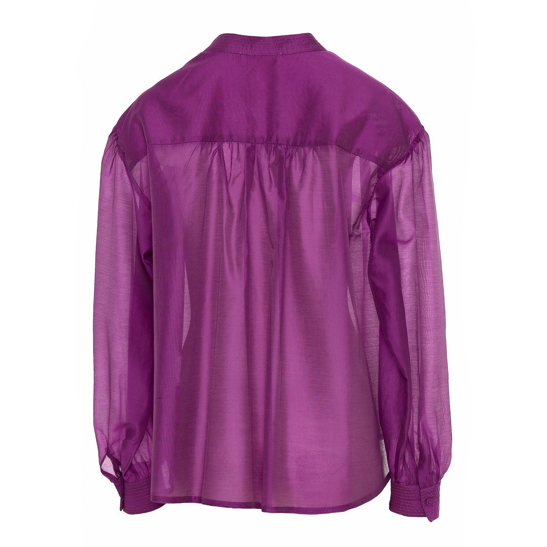 Devotion Twins POLISHED blouse violet met strikhals 026.009G