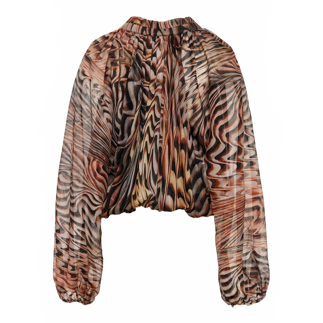 Devotion Twins SALT katoen-zijdeblend blouse met print 026.012G