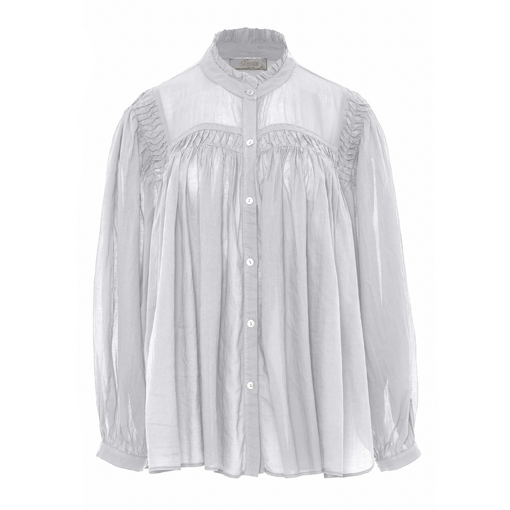 Devotion Twins BLOOM blouse met plooi- en ruchedetails white 026.013G