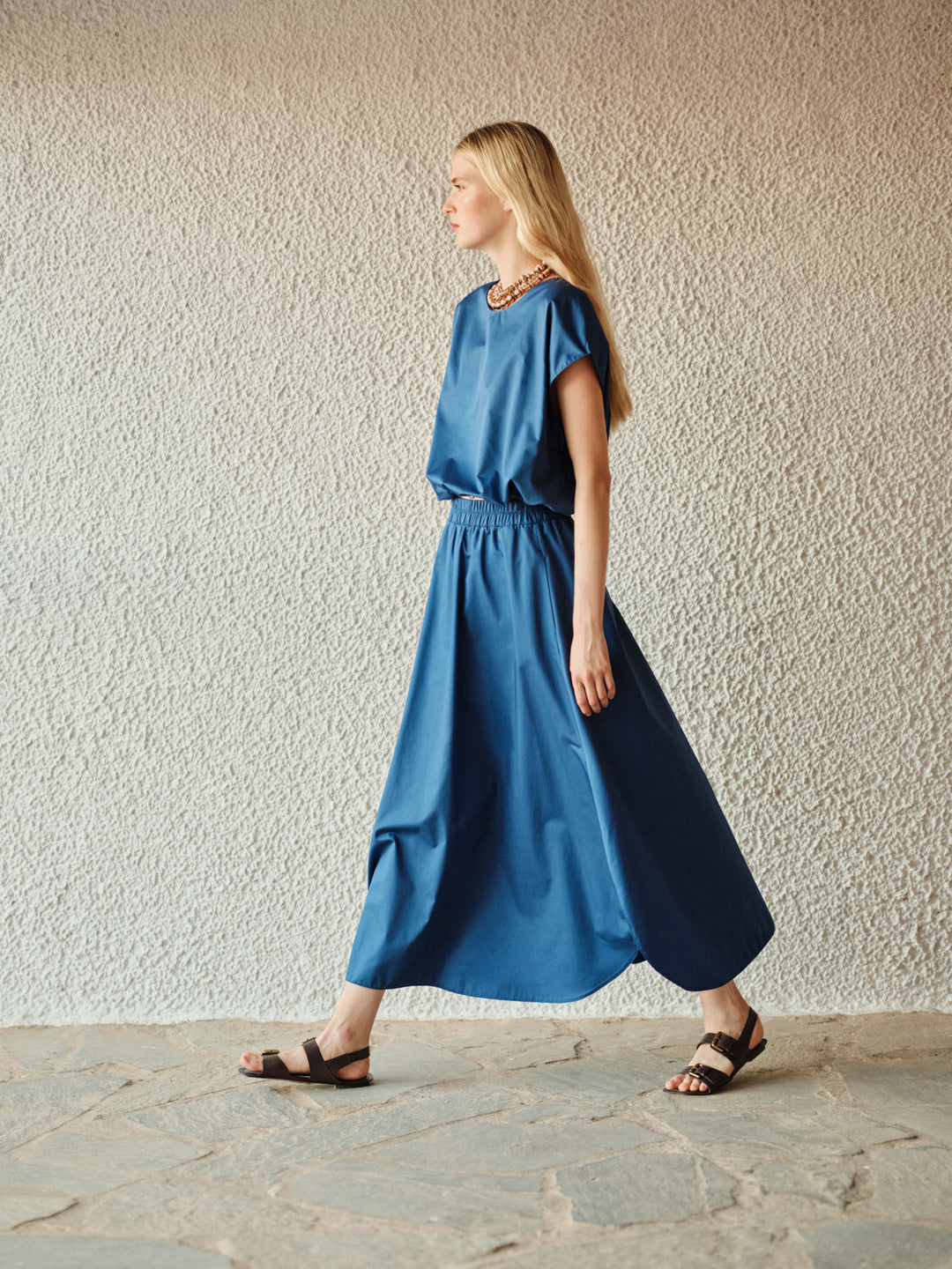 Devotion Twins ELAN blue katoen popline blouse 026.014G