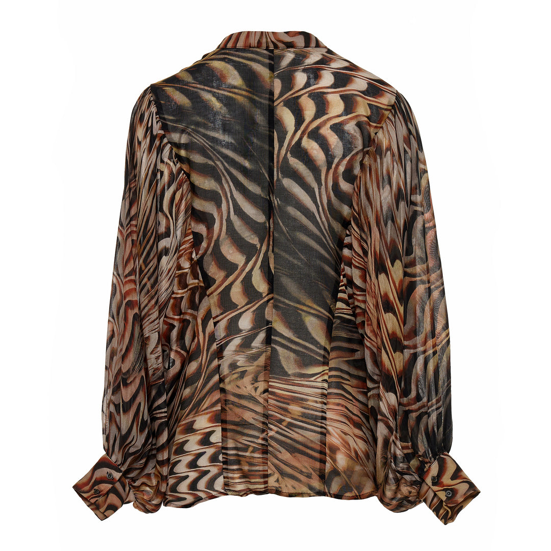 Devotion Twins COASTLINE katoen-zijdeblend blouse met print 026.015G