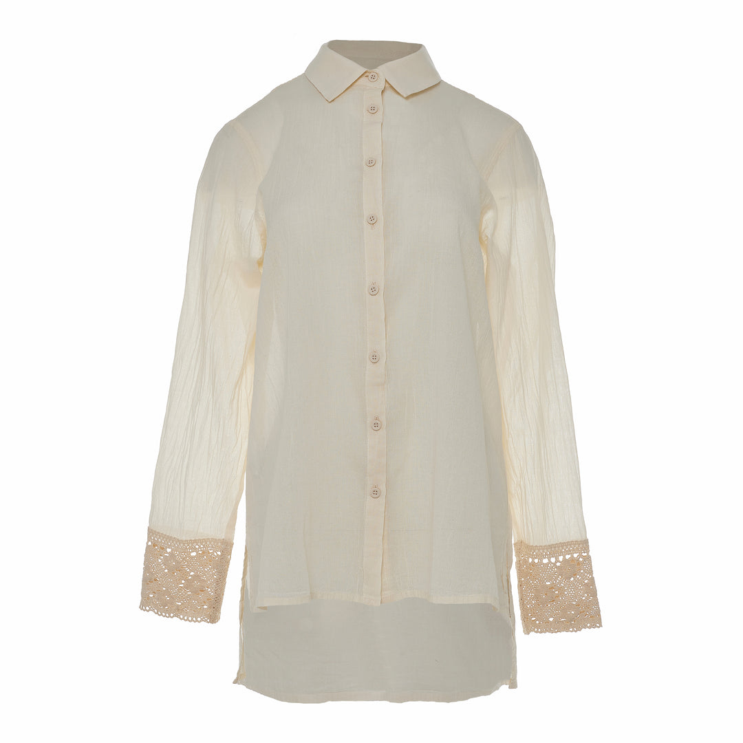 Devotion Twins CORAL Shirt Lace Gaze Off White 026.019G