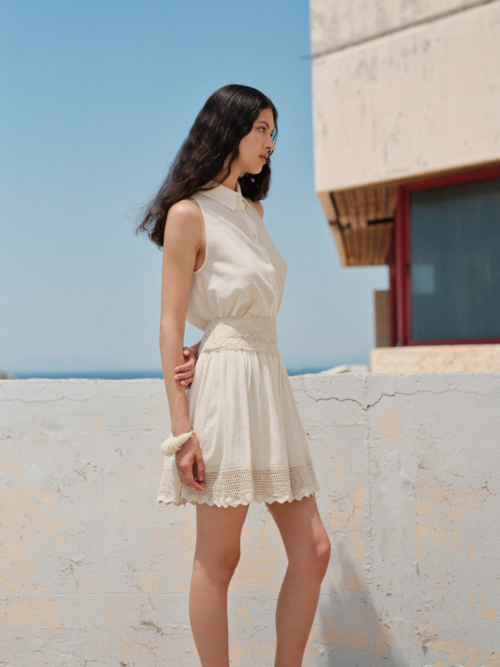 Devotion Twins SOLSTICE Shirt with Ruffle Gaze Off White 026.020G