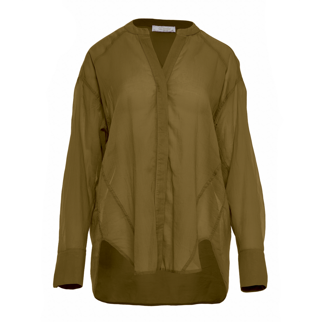 Devotion Twins PALM Shirt Voile Khaki 026.028G