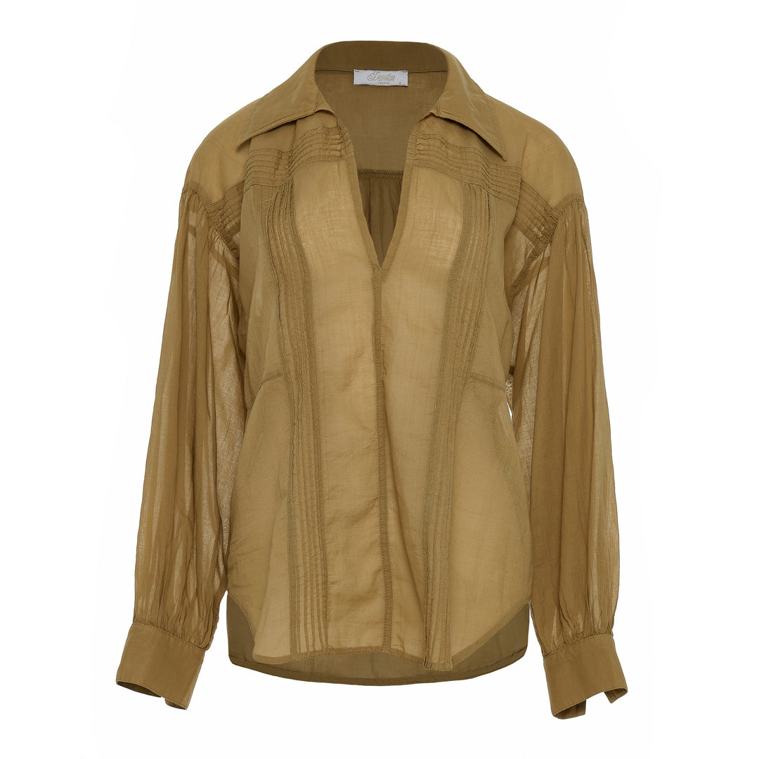 Devotion Twins WHISPER Blouse Voile Khaki 026.029G